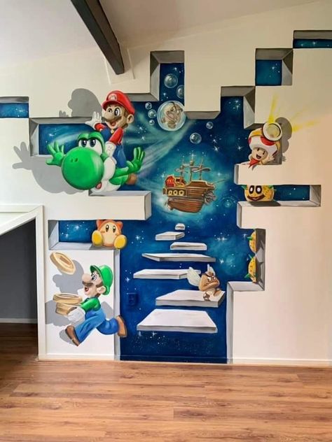 Graffiti Murals Bedroom, Baby Nursery Murals, Disney Wall Murals, School Wall Art Ideas, Disney Mural, Boys Room Mural, Kids Bedroom Walls, Kids Room Paint, School Wall Art