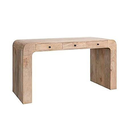 Marly Dice's Amazon Page's Amazon Page Mango Wood Desk, Wood Waterfall, Waterfall Desk, Writing Desk With Drawers, Contemporary Console Table, Natural Furniture, Wood Writing Desk, Into The Wood, Home Office Furniture Desk