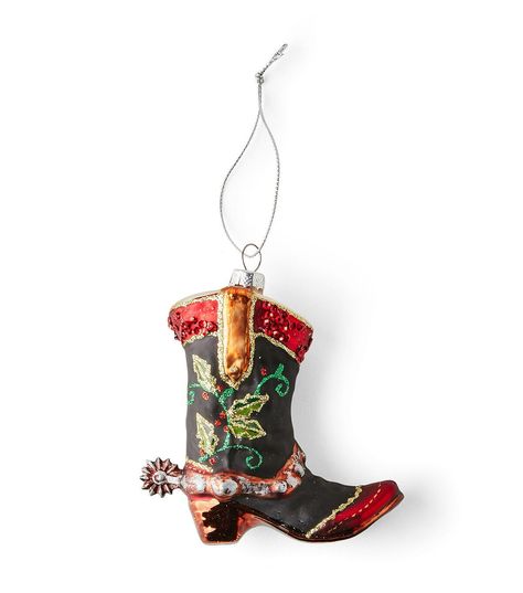 Get in the Holiday Spirit with the 4" Christmas Black Cowboy Boot Glass Ornament by Place & Time Add a touch of western charm to your Christmas tree with this unique and festive ornament The black cowboy boot design is sure to bring a smile to your face and warm your heart during the holiday season Made of glass, this ornament is durable and long lasting, ensuring it will be a cherished part of your holiday decor for years to come Whether you're a cowboy at heart or just looking for a fun and pl Cowboy Boot Ornaments, Boot Design, Xmas Wishes, Black Cowboy Boots, Black Cowboy, Christmas Black, Komodo, Cowboy Boot, Joanns Fabric And Crafts