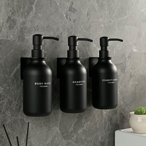 Shampoo And Conditioner Dispenser, Shower Soap Dispenser, Black Shampoo, Soap Dispenser Wall, Wall Mounted Soap Dispenser, Silver Shampoo, Shampoo Dispenser, Soap Pump Dispenser, Shampoo Bottles