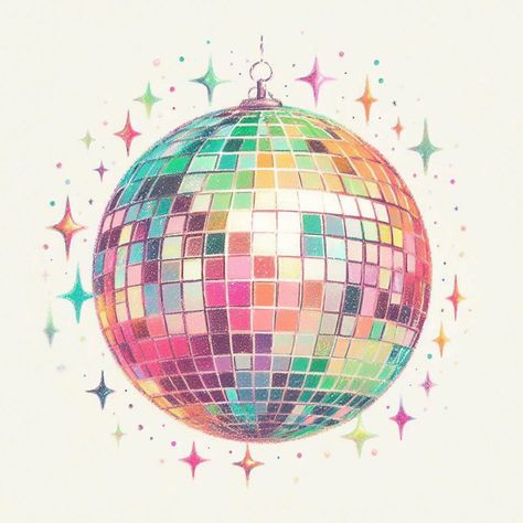 Rainbow colored disco ball, Mirrorball, eras tour, swiftie, red bubble stickers Colorful Disco Ball Tattoo, Disco Ball Colorful, Taylor Swift Disco Ball, Mirrorball Taylor Swift, Disco Ball Art, Taylor Swift Folklore, Disco Balls, Blue Raspberry, Disco Ball