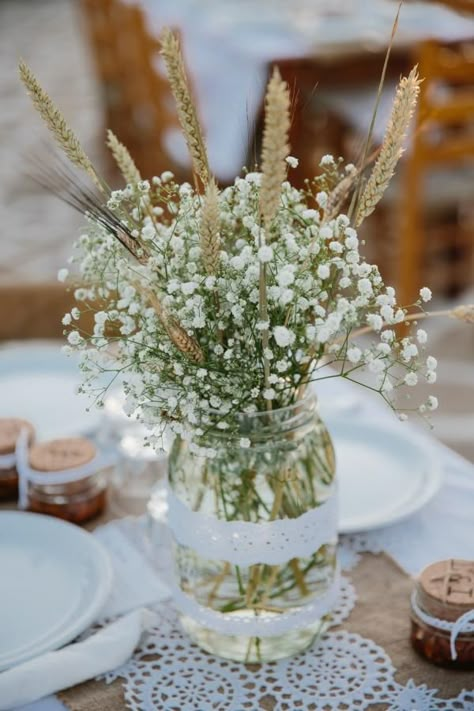 Wheat Centerpieces, Communion Centerpieces, Table Centre Pieces, First Communion Decorations, Communion Decorations, First Communion Party, Tafel Decor, Communion Party, Rustic Wedding Centerpieces