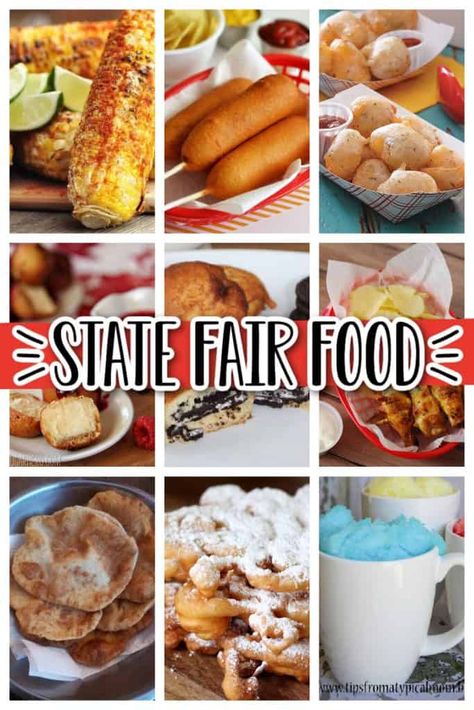 Fair Treats, Restaurant Worthy Recipes, County Fair Food Ideas, State Fair Food Recipes, Carnival Food Recipes, Fair Food Ideas, Fair Foods, Carnival Eats Recipes Fair Foods, Carnival Food Ideas