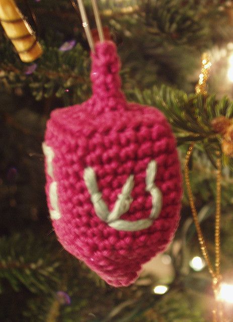 My little dreidel by rchach, via Flickr Hanukkah Crochet, Judaica Crafts, Hanukkah Bush, Holiday Crochet Patterns, Jewish Crafts, Hanukkah Crafts, Hanukkah Decorations, Softie Pattern, Crochet Christmas Decorations