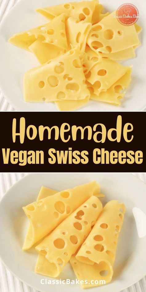 Sliceable Vegan Cheese, Vegan Melting Cheese, Vegan Swiss Cheese, Plant Based Cheese Recipes, Vegan Cheese Without Nutritional Yeast, Vegan Cheese Bread, Nutrional Yeast Recipe, How To Make Vegan Cheese, Diy Vegan Cheese