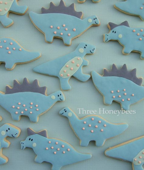 Party Dinos Dino Cookies, Chocolate Board, Easy Fondant, Cookies Decoradas, Dinosaur Cookies, Cute Dino, Cake Walk, Dino Birthday, Christening Cake