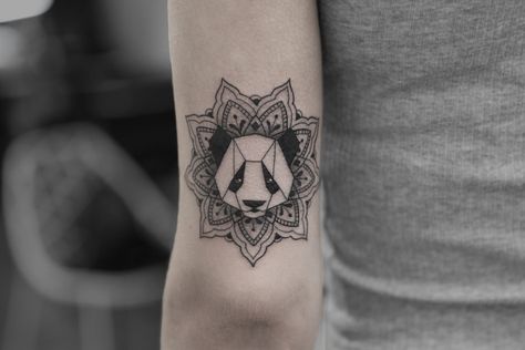 Stag Tattoo Design, Stag Tattoo, Cute Animal Tattoos, Panda Tattoo, Elbow Tattoos, Geometric Tattoo Design, Bear Tattoo, Dream Tattoos, Mandala Tattoo