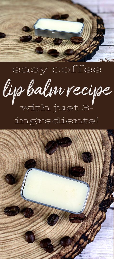 Coffee Lip Balm Recipe! If you love coffee then you must try this easy 3-ingredient coffee lip balm recipe! Made using a coffee infused oil for flavor and scent, this easy DIY lip balm saves you money while also offering a quality product. #coffee #lipbalm #diy #crafts #skincare #beauty #lipbalmrecipe #natural #naturalskincare #lipbalmrecipe Coffee Infused Oil, Lip Balm Recipe, Balm Recipe, Natural Skincare Recipes, Lip Balm Recipes, Infused Oil, Homemade Lip Balm, Diy Skin Care Recipes, Natural Coffee