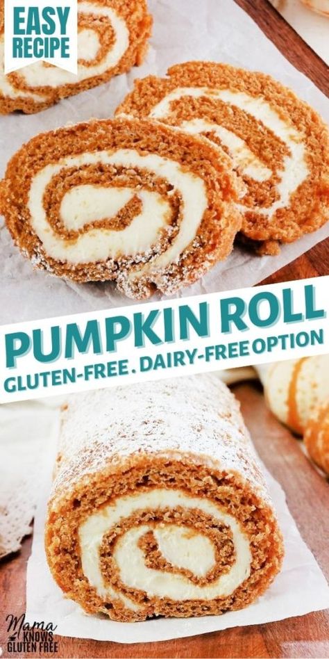 Eoe Recipes, Gluten Free Pumpkin Roll, Octavia Recipes, Gf Thanksgiving, Gluten Free Pumpkin Cake, Gf Cake, Gf Treats, Pumpkin Cakes, Gluten Free Dairy Free Dessert