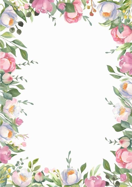 Marco de flores del prado | Vector Premium Marco Floral, Flower Backgrounds, Prado, Moda Fashion, Frame, Floral, Flowers, Quick Saves