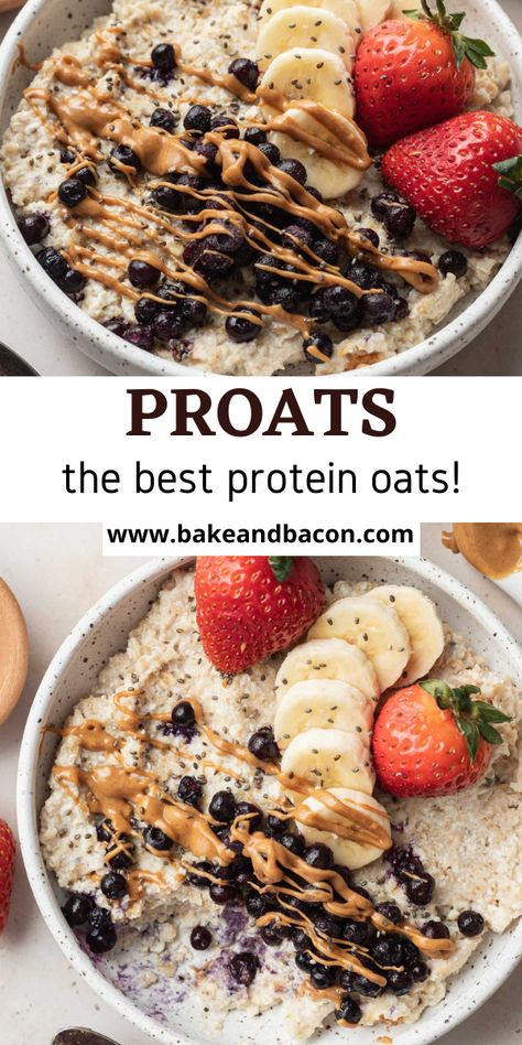 Low Calorie Protein, Protein Oats, High Protein Breakfast Recipes, Oat Recipes Healthy, Sports Nutritionist, Protein Oatmeal, Overnight Oats Recipe Healthy, Healthy Food Menu, Oatmeal Bowls