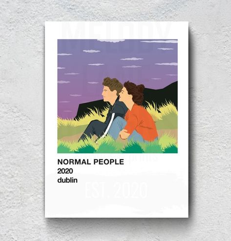 Normal People Painting, Normal People Bookmark, Normal People Book Cover, Normal People Book, Bookmarks Ideas, Aesthetic Drawings, Show Art, Minimalist Art Print, Normal People