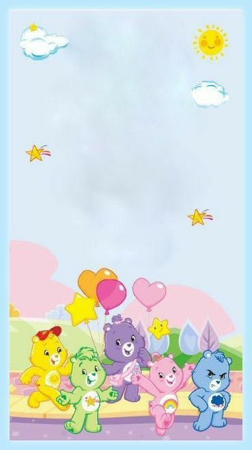 Holiday Baby Announcement, Care Bears Birthday Party, Winnie The Pooh Drawing, Care Bear Party, Care Bear Birthday, Care Bears Cousins, Writing Paper Printable Stationery, Bear Invitations, Bear Coloring Pages