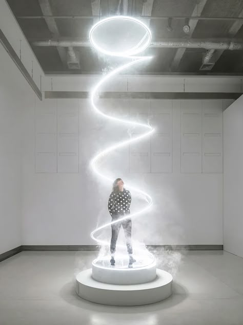 Spiral Installation, Spiral Sculpture, Interactive Light Installation, Light Sculpture Installation, Light Art Installation, Sun Life, Spiral Art, Interactive Installation, Event Lighting