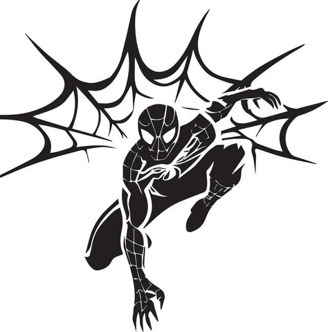 Vector Tattoo Design, Spider Man Tattoo, Tattoo New School, Spiderman Design, Vector Tattoo, Spiderman Svg, Tattoo New, Man Tattoo, Vector Doodle