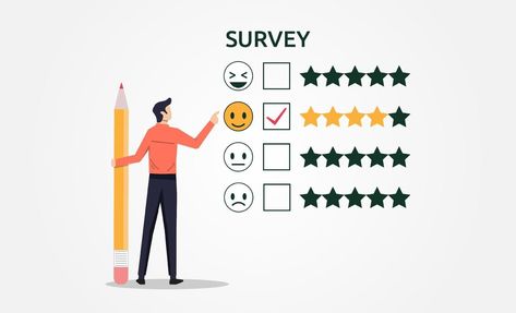 A man with pencil filling survey form concept. Survey feedback for customer satisfaction vector illustration Form Concept, Graphic Design Clients, Client Questionnaire, Survey Form, Air Clay, Customer Survey, Graphic Ideas, Logo Banners, Cityscape Photos