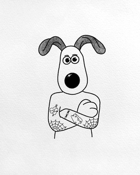 ✨ available & non-repeatable ✨ booking infos @noraintattoo 🤍 #gromit #wallaceandgromit #gromittattoo #wallaceandgromittattoo… | Instagram Gromit Tattoo, Wallace And Gromit Tattoo, Rain Tattoo, Brighton Tattoo, No Rain, Art Book, Flash Tattoo, Body Art, Book Art