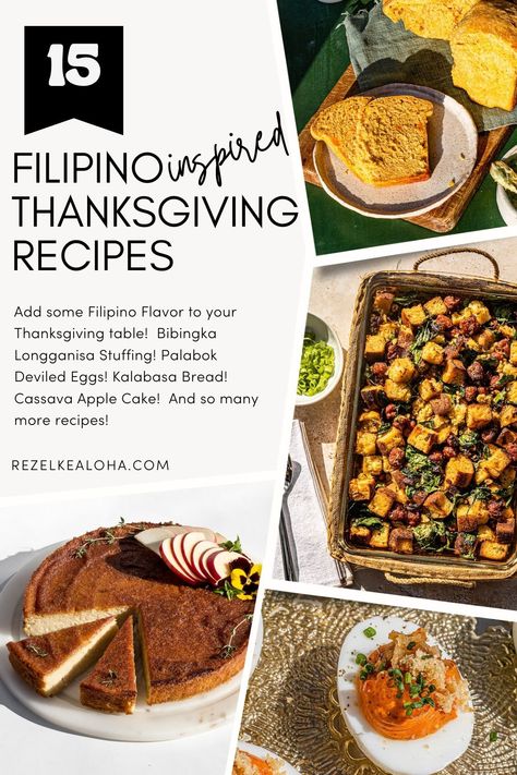 15 Filipino Thanksgiving Recipes Filipino Turkey Recipe, Filipino Thanksgiving Recipes, Filipino Thanksgiving Food, Filipino Thanksgiving, Filipino Christmas Food, Filipino Sweets, Thanksgiving Desserts Table, Filipino Recipe, Thanksgiving Food Sides