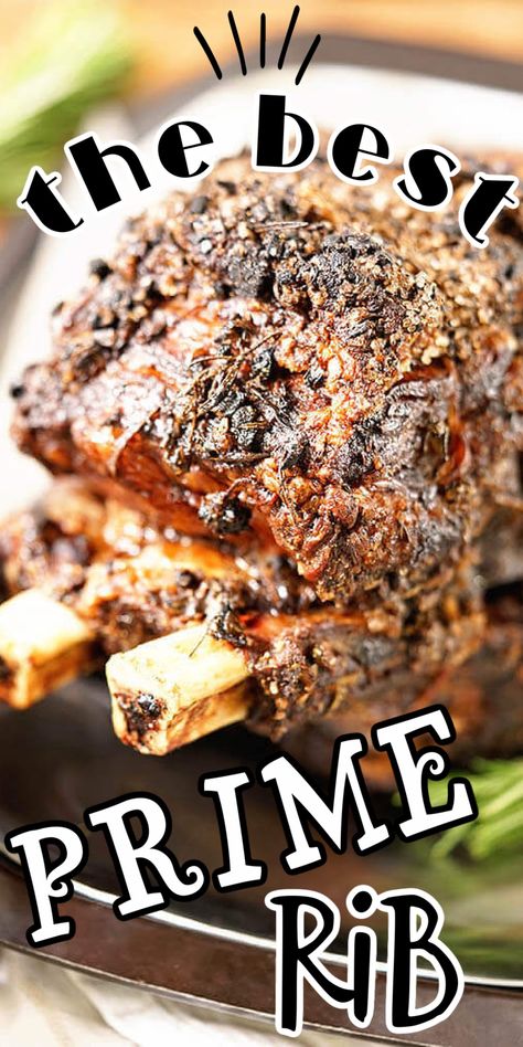 Best Bone In Prime Rib Recipe Ever, Prime Rib With Bone In, Smoked Bone In Prime Rib, Beef Rib Roast Bone In Crock Pot, Rib Roast Recipe Bone In, Prime Rib Roast Oven Bone In, Bone In Prime Rib Roast Recipe Ovens, Beef Rib Roast Bone In, Bone In Prime Rib Roast Oven