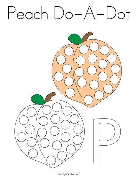 Peach Do-A-Dot Coloring Page - Twisty Noodle Peach Activities For Kids, Peach Crafts Preschool, Peach Craft, Fruit Coloring, Fruit Crafts, Dot Letters, Toddler Craft, Twisty Noodle, Toddler Class