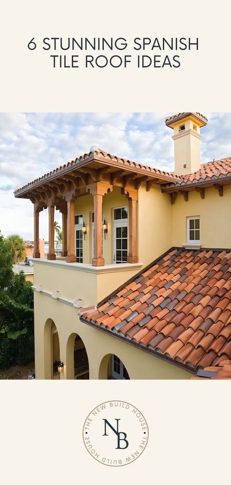 The charm of Spanish architecture is often embodied by its iconic tile roofs. With their distinct colors, shapes, and textures, Spanish tile roofs have the power to transform any home into a Mediterranean-inspired oasis. Whether you’re building a new house or looking to renovate your current one, here are 6 stunning Spanish tile roof ideas to inspire your next project! Hacienda House, Spanish Tile Roof, Building A New House, Small Shower, Roof Ideas, Tile Roof, Stucco Homes, Spanish Architecture, Roof Colors