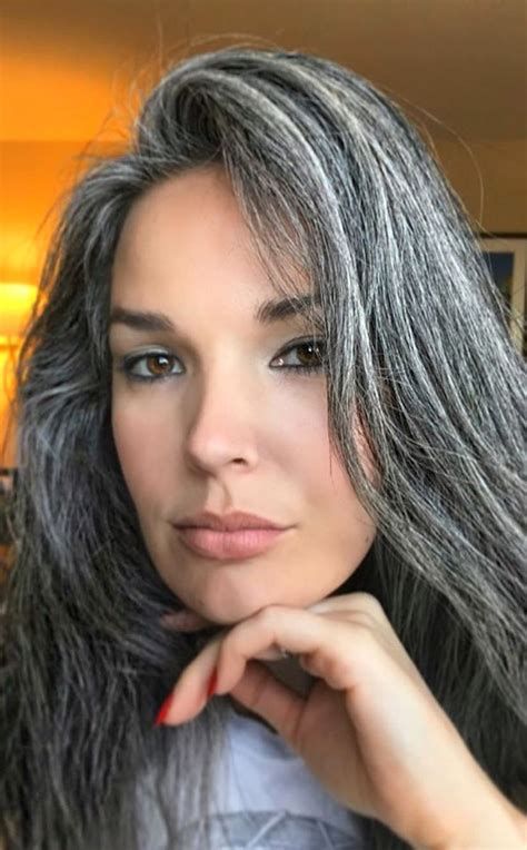 salt and pepper hair women - Adeline Salt N Pepper Hair, Pepper Hair, Grey Hair Don't Care, Rambut Brunette, Granny Hair, Going Grey, Gorgeous Gray Hair, Salt And Pepper Hair, Grey Hair Inspiration