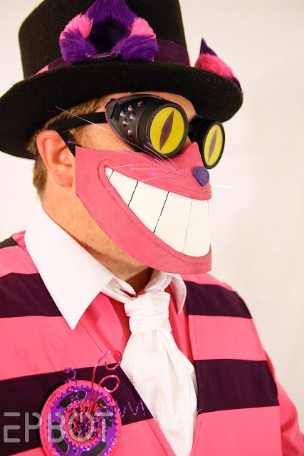 Steampunk Cheshire Cat Costume Cheshire Cat Costume Men, Cheshire Cat Costume, The Cheshire Cat, Cat Costume, Were All Mad Here, Cat Top, Halloween 2024, Cat Eyes, Cat Costumes