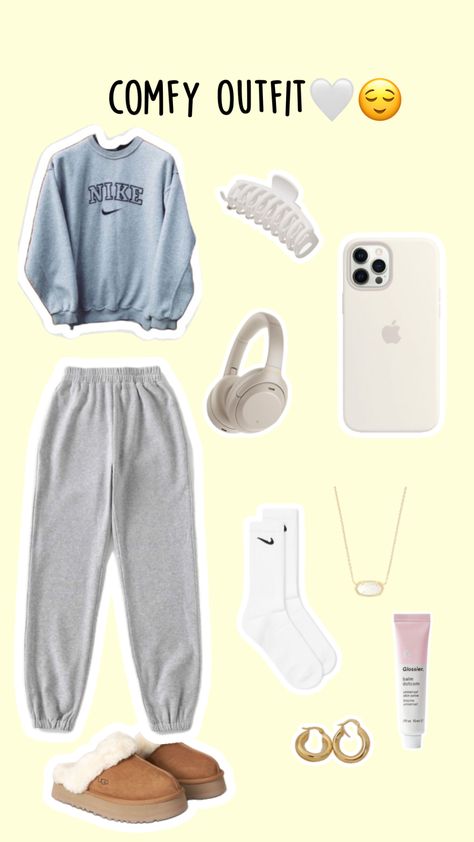 Cute Comfy Outfits Lazy Days, Preppy Comfy Outfits, Nike Socks Outfit, Preppy Outfits Aesthetic, Comfy Outfits Lazy, Basic Girl Outfit, Comfy Summer Outfits, Saturday Outfit, Outfits Lazy