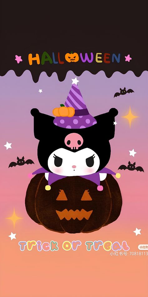 Merry Christmas Pfp, Kuromi Halloween Wallpaper, Kuromi Tomotoru, Halloween Sanrio, Hello Kitty Halloween Wallpaper, Sanrio Halloween, Kuromi Wallpaper, Helloween Wallpaper, Hello Kitty Wallpaper Hd