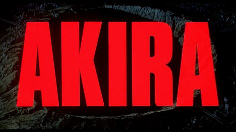 akira Movie Credits, Katsuhiro Otomo, Opening Credits, Title Sequence, Title Design, Title Card, Movie Titles, Dark Room, Anime Background