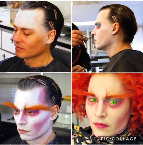 Shading is GREAT ICE PRINCESS, CORPSE, SKULL MANY OPTIONS Mad Hatter Makeup, Johnny Depp Mad Hatter, Alice In Wonderland Makeup, Wonderland Makeup, Halloweenský Makeup, Mad Hatter Costume, Emo Band, Movie Makeup, Hollywood Party