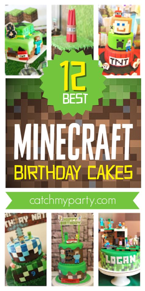 Get great ideas for Minecraft birthday party cakes, including Steve, Creepers, dirt blocks and more! Minecraft Birthday Cake Diy, Mindcraft Cakes Diy, Homemade Minecraft Cake, Minecraft Birthday Cakes, Minecraft Birthday Cake For Boys, Minecraft Cake Ideas Boys, Minecraft Cupcakes Ideas, Minecraft Birthday Cake Ideas, Minecraft Block Cake