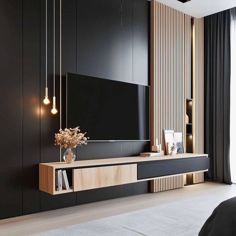 Bedroom Tv Unit Design, Tv Unit Designs, Tv Unit Bedroom, Modern Tv Room, Modern Tv Unit Designs, Hello Design, Modern Tv Wall Units, India Home Decor, Wall Tv Unit Design