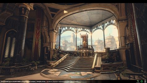 Concept Art Landscape, Fantasy Rooms, Games Design, Castles Interior, Throne Room, Fantasy City, Fantasy Castle, Fantasy Setting, Fantasy Places