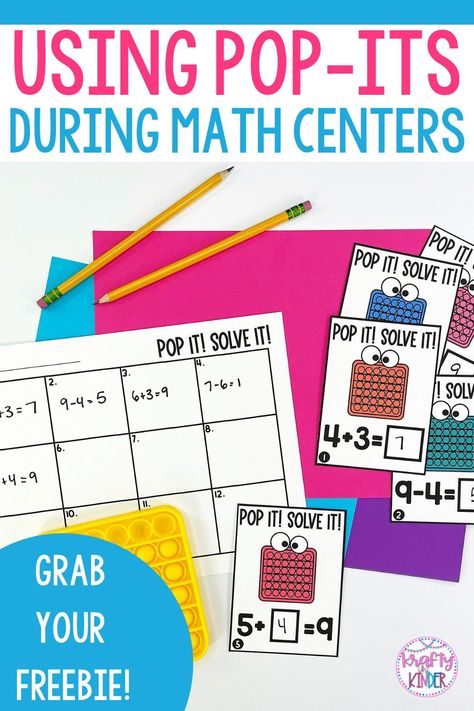 Does your elementary classroom love to play with pop-it toys? What if I told you there is a way to include pop-it in the classroom for a math lesson? Today, I talk all about how you can change this children’s toy into a fun math game for your 1st graders. Some of my pop-it classroom ideas include a number formation activity, a hands-on activity for counting practice, and for some extra practice learning addition and subtraction. Read my entire blog post for how to use pop-its in the classroom. Learning Addition, 100 Day Of School Project, Counting Practice, Number Formation, Subtraction Activities, Math Fact Fluency, Subtraction Word Problems, First Grade Activities, Word Work Activities