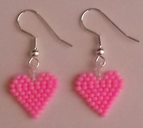 Valentines Beaded heart Earrings Bubble Gum Pink by FoxyMo… | Flickr Bohemian Wedding Earrings, Beaded Heart Earrings, Miyuki Beads Pattern, Pink Heart Earrings, Art Perle, Beaded Heart, Valentines Earrings, Bubble Gum Pink, Beading Jewelery