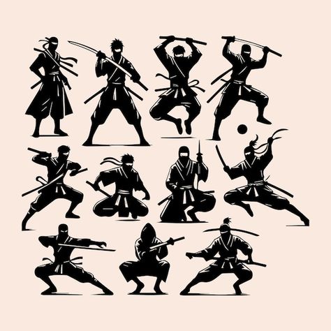 Japanese martial arts set of silhouettes... | Premium Vector #Freepik #vector #traditional #martial-art #forces #karate Japanese Martial Arts, Martial Art, Iconic Photos, Vector Photo, Karate, Martial Arts, Premium Vector, Art Set, Graphic Resources