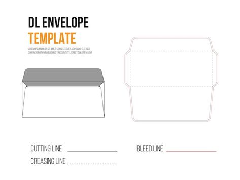 Free Envelope Dieline Download Envelope Dieline, Line Template, Premium Vector, Packaging Design, Graphic Resources, Envelope, Packaging, Graphic Design, Design