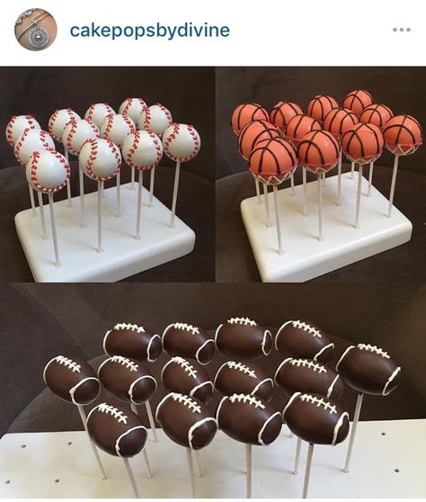 Sports Ball Cake, Basketball Cake Pops, Cheer Snacks, Baseball Cake Pops, Gender Reveal Cake Pops, Sports Snacks, Diy Cake Pops, Sports Themed Cakes, Football Cupcakes