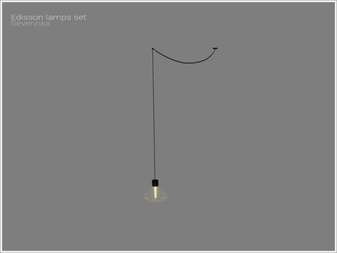 Severinka_'s Edisson ceiling lamp single03 Sims4 Houses, Japanese Lamp, Los Sims, Sims 4 Cc Furniture, Ceiling Lamps, Sims 4 Build, Deco Furniture, Cc Sims, Loft Style