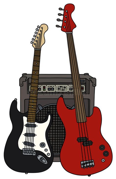 Fender Guitar Drawing, Gutair Drawing, Electric Guitar Illustration, Guitar Illustration Drawing, Electric Guitar Painting, Bass Guitar Drawing, Electric Guitar Drawing, Guitar Art Project, Festa Rock Roll