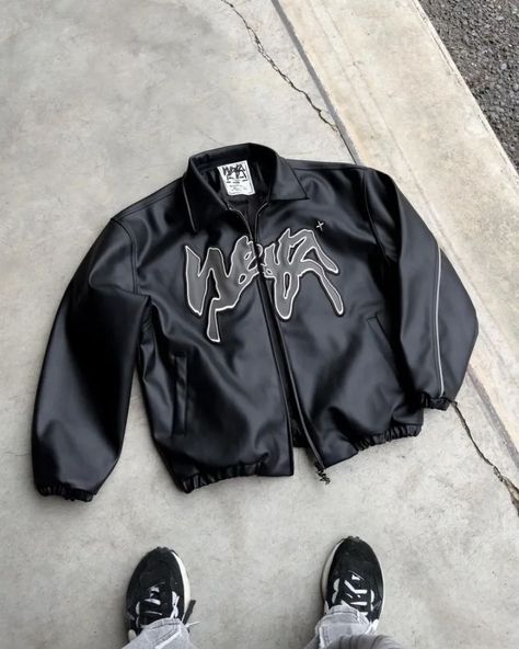 Y2K New PU Leather Clothing Men Harajuku Hip Hop Trendy Zipper Long Sleeved Jacket Goth Letter Fall Outfits Streetwear, Leather Jacket Long, Coat Streetwear, Retro Coat, 90s Hip Hop Fashion, Outfits Streetwear, Pu Leather Jacket, Y2k Jacket, Streetwear Y2k