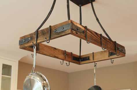 Pot Rack Lawrenceburg Kentucky, Tudor Decor, Farmhouse Reno, Window Grills, Industrial Lighting Design, Laundry Ideas, Industrial Style Furniture, Pot Racks, Kitchen Ideals