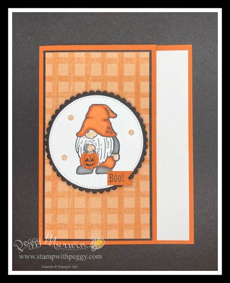 Gnomes Cards Ideas, Friendly Gnomes Stampin Up Cards, Stampin Up Friendly Gnomes, Kindness Gnomes, Friendly Gnomes, Gnome Dies, Kindest Gnomes, Gnomes Halloween, Gnome Cards