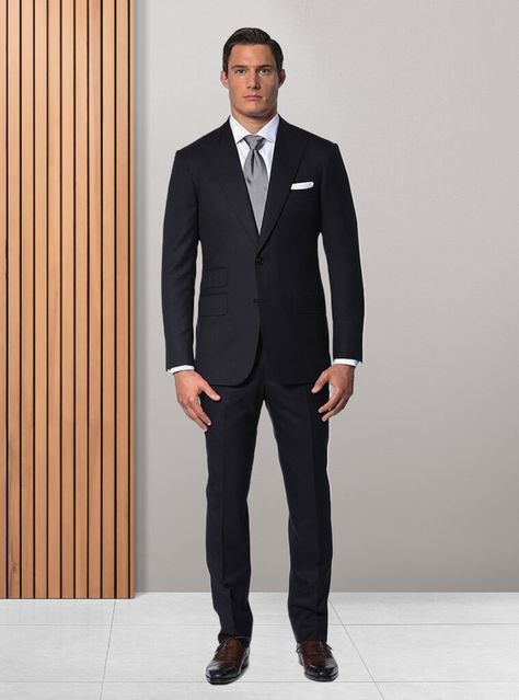 A timeless and elegant style with a black suit and white dress shirt, complemented by a grey tie and dark brown Oxford shoes. Perfect for those seeking a refined yet standout ensemble. Dark Brown Oxford Shoes, Stripe Suit, Brown Oxford Shoes, Suit White, White Dress Shirt, Men's Outfits, Grey Tie, Wedding Suit, Pin Stripe