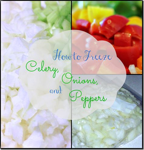 How to freeze onions, celery and peppers | Make Ahead Recipes Day 12 | the prairie cottage Freeze Celery, Freeze Onions, How To Freeze Celery, Freezing Onions, Freezing Veggies, Make Ahead Recipes, Freezer Hacks, Exercise Challenges, Vacuum Sealing Food