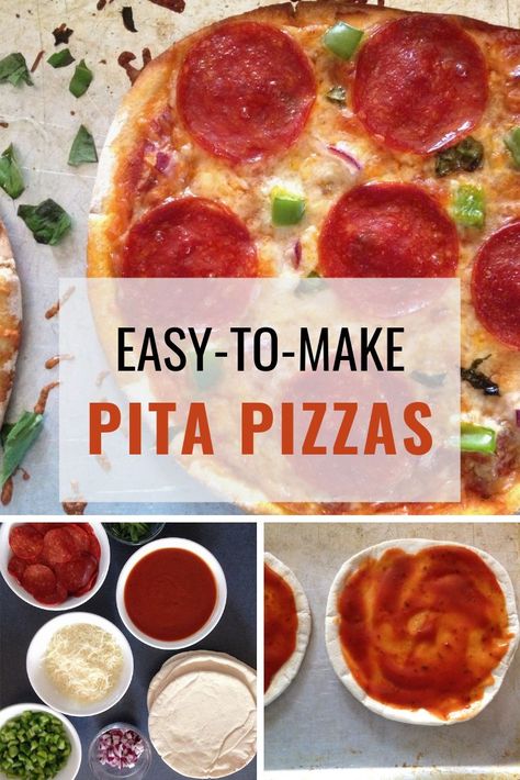 Pizza With Friends, Tuna Mousse, Pita Bread Pizza, Pita Pizza, Pita Recipes, Pita Pizzas, Pizza Appetizers, Pitta Bread, Diy Pizza