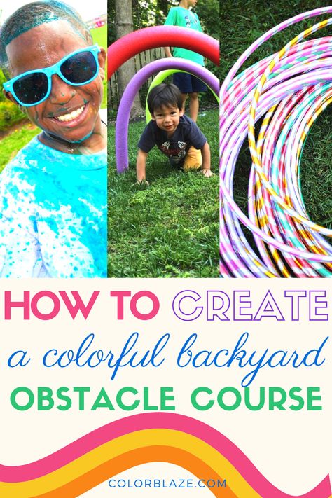 Groovy Games, Colorful Backyard, Backyard Obstacle Course, Kids Obstacle Course, Backyard Birthday Parties, Color Wars, Ultimate Backyard, Kid Games, Kids Camp