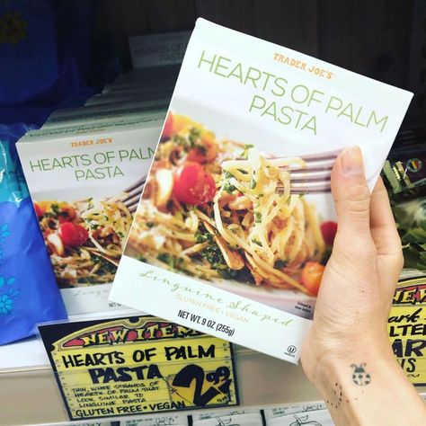 Trader Joe's Hearts of Palm "Pasta" Has Only 4 Grams of Carbs Per Serving Trader Joe's Pasta, Hearts Of Palm Pasta, Balsamic Chicken Pasta, Zucchini Noodle Recipes, Heart Of Palm, Vegetable Harvest, Hearts Of Palm, Trader Joe's Products, Chicken Pasta Bake