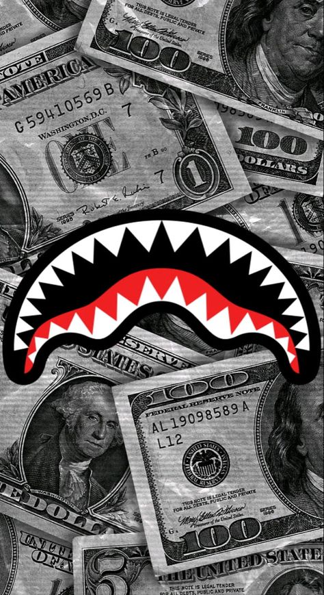 Made this pin just as an icon for my Sprayground board Sprayground Wallpaper, Cool Wallpapers For Guys, Bape Shark Wallpaper, Bape Cartoon, Bape Wallpaper Iphone, Money Background, Pretty Wallpaper Ipad, Jordan Logo Wallpaper, Camo Wallpaper